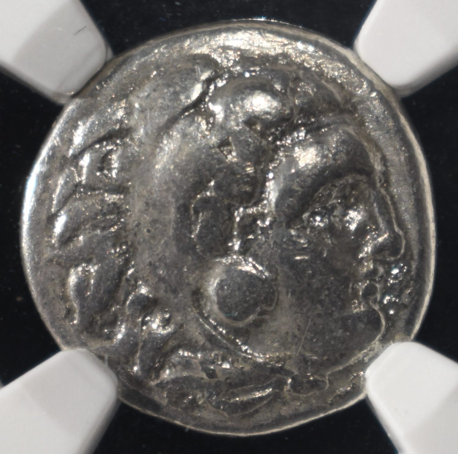 323-317 BC PHILIP III AR DRACHM NGC F