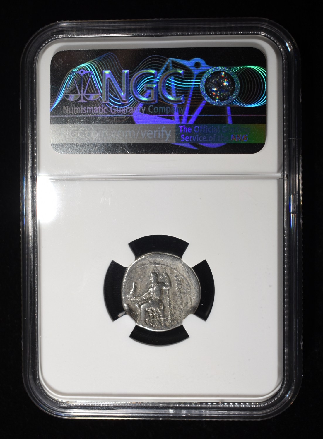 323-317 BC PHILIP III AR DRACHM NGC F