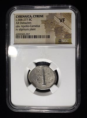 c.308-277 BC AR DIDRACHM NGC VF. WEEKLY COIN & CURRENCY AUCTIONS ESTIMATE $600 - $650.