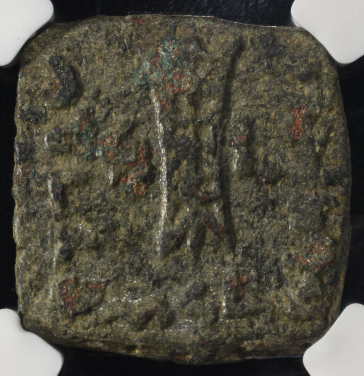 APOLLODOTUS I c.180-160 BC AE24 SQUARE NGC F