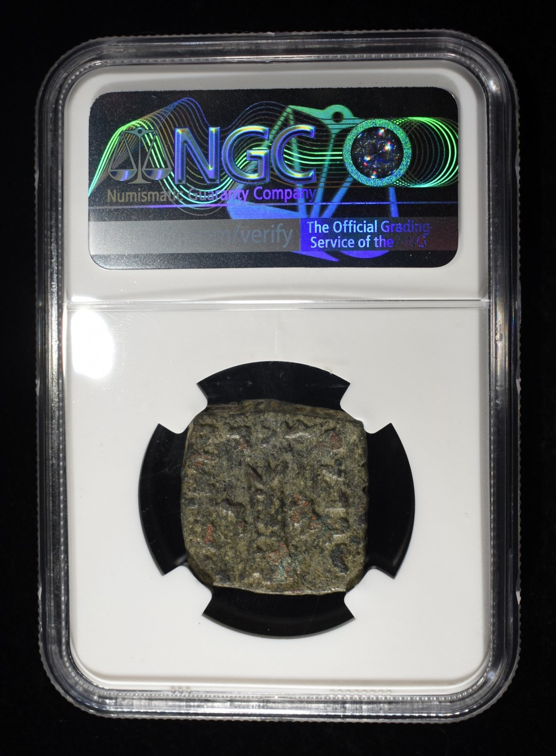 APOLLODOTUS I c.180-160 BC AE24 SQUARE NGC F