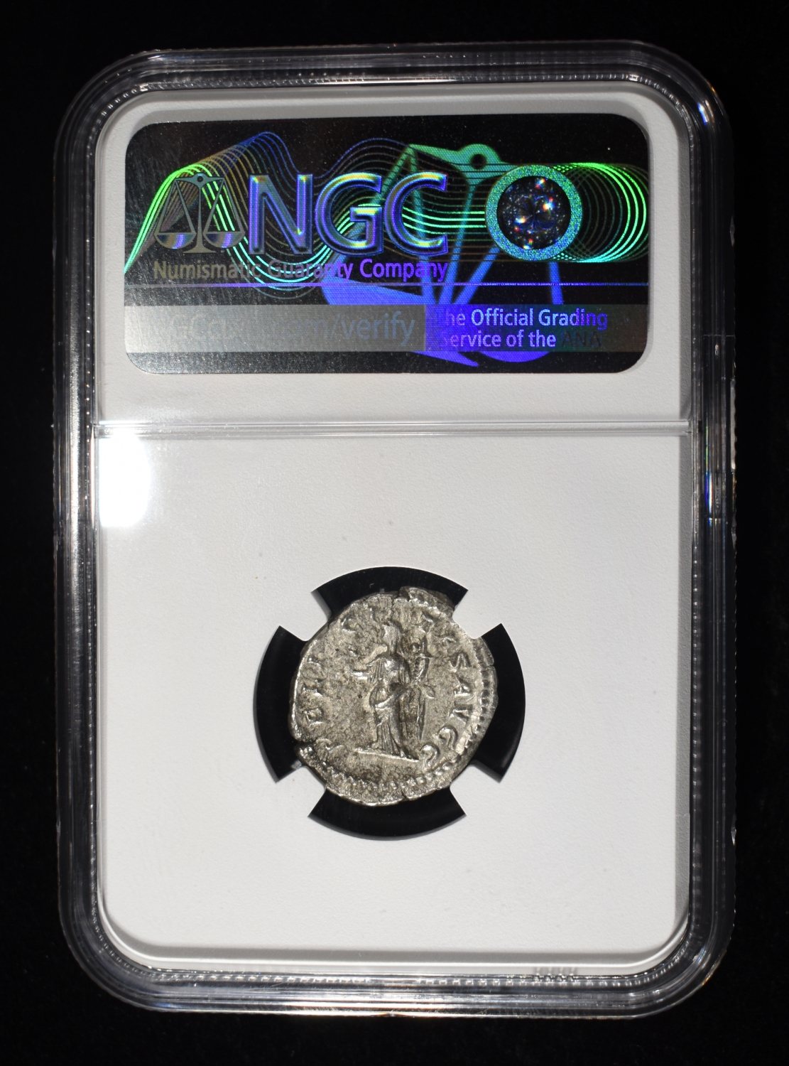 CARACALLA, AD 198-217 AR DENARIUS NGC XF