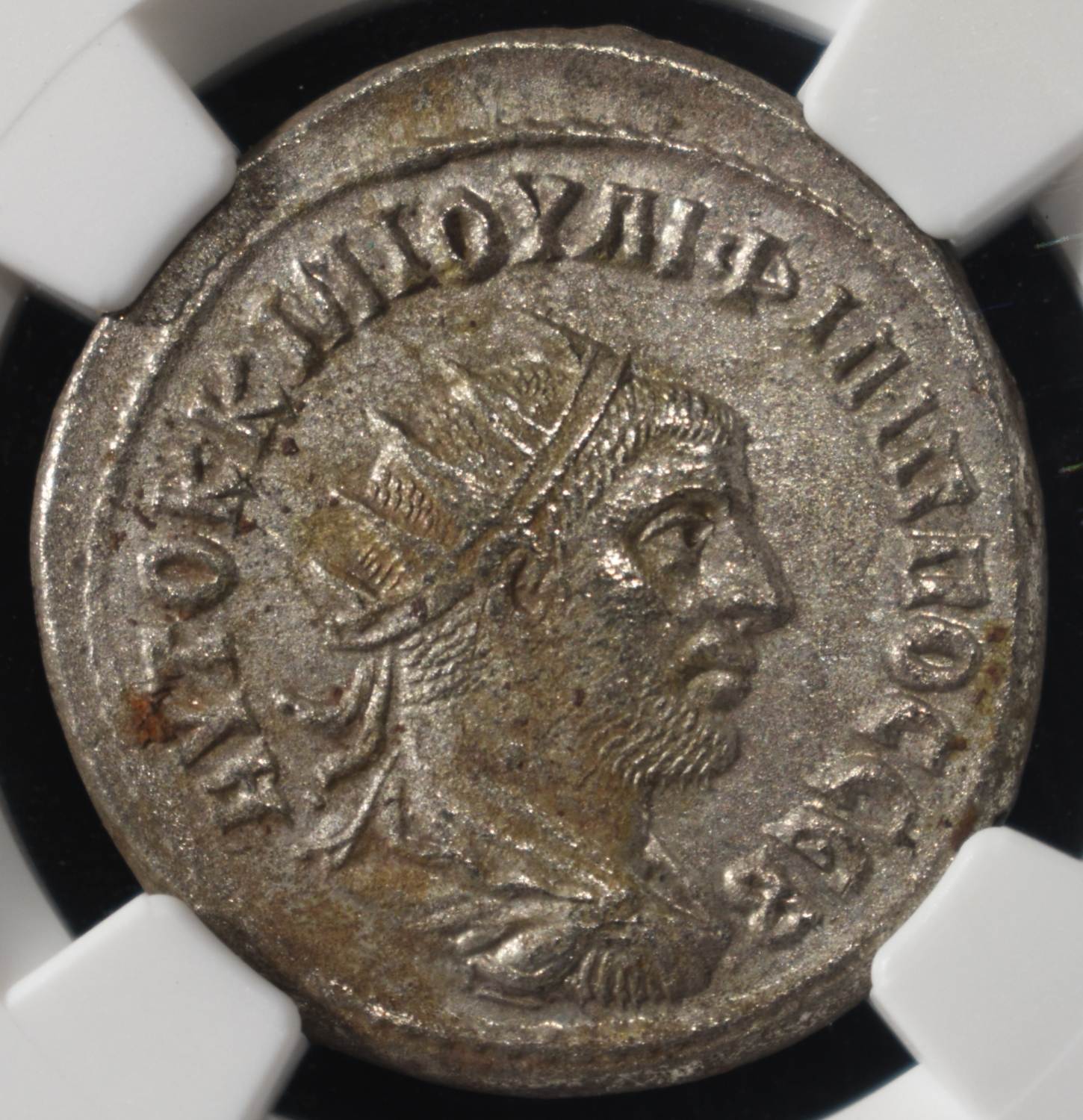 AD 244-249 PHILIP I BI TETRADRACHM NGC CH XF