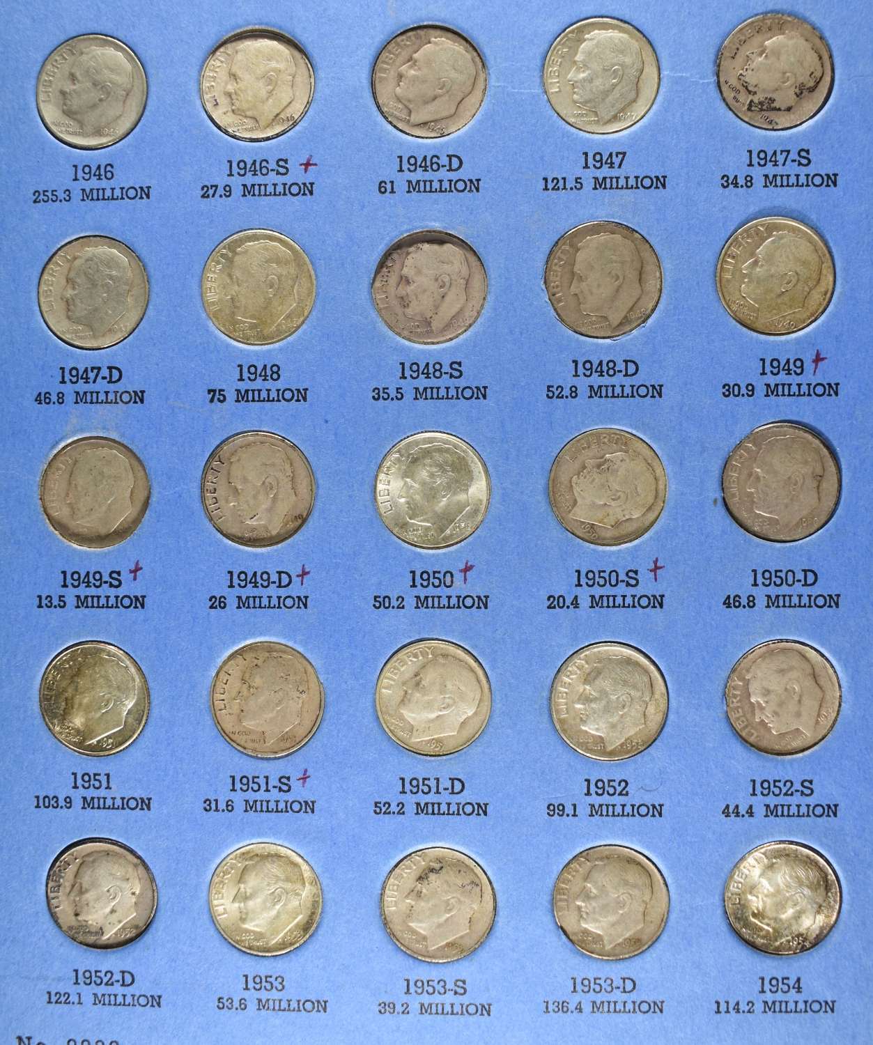 ROOSEVELT DIME COLLECTION WHITMAN