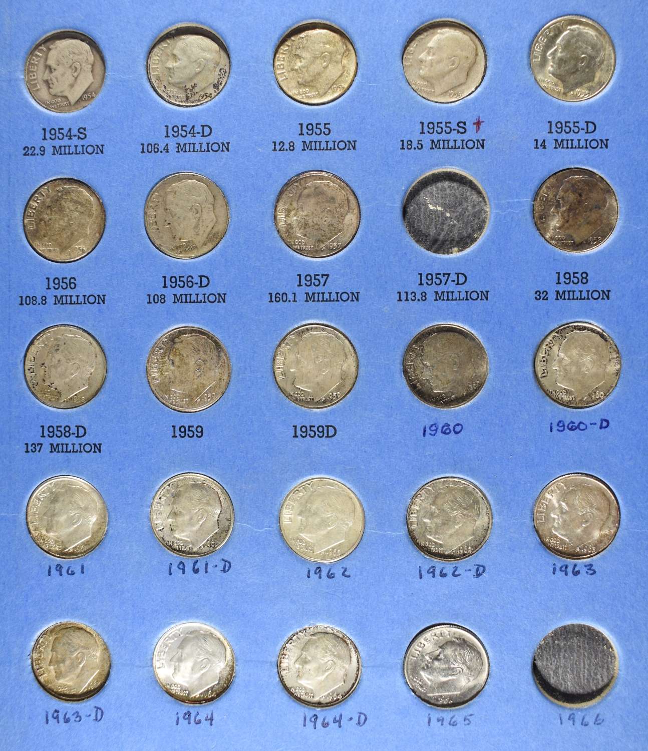 ROOSEVELT DIME COLLECTION WHITMAN