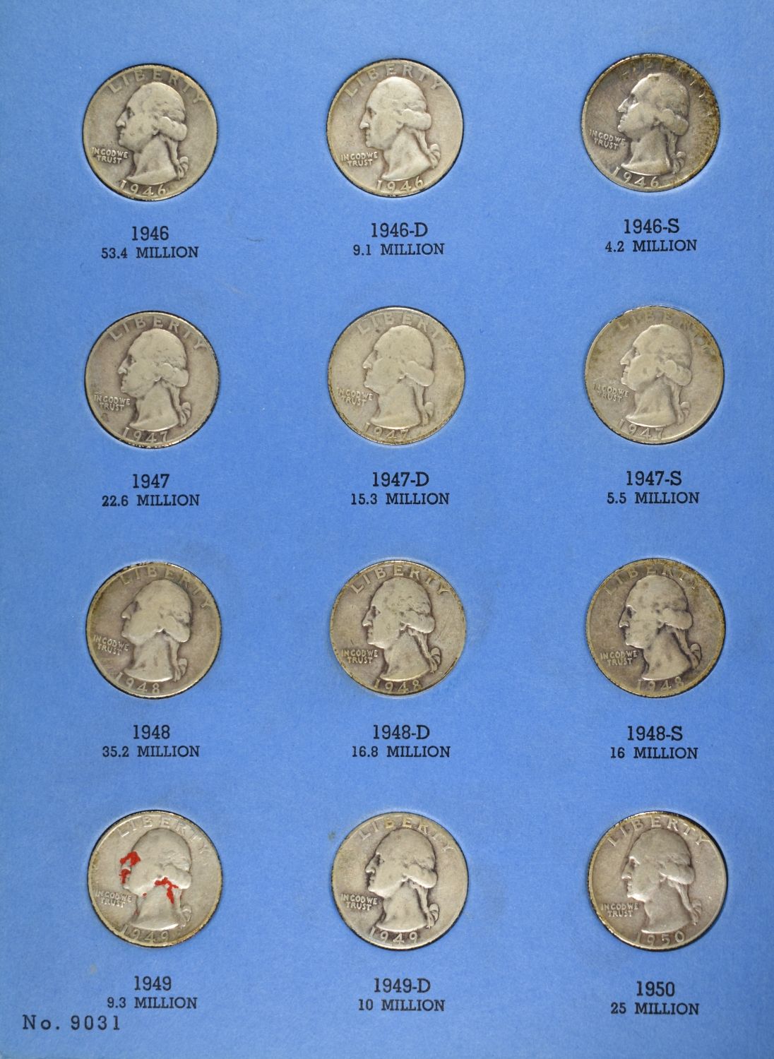 WASHINGTON QUARTERS COLLECTION COMPLETE WHITMAN