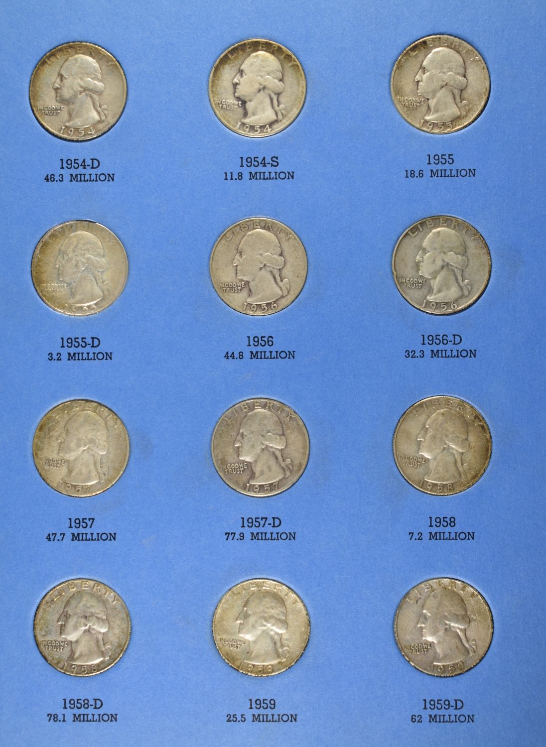 WASHINGTON QUARTERS COLLECTION COMPLETE WHITMAN