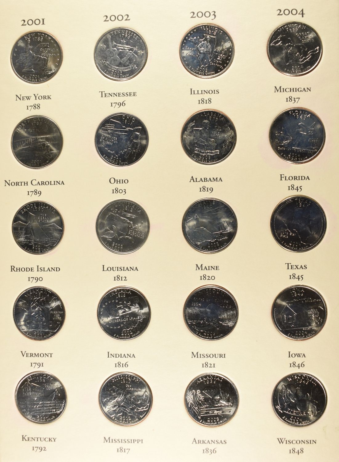 FIFTY STATE COMMEM QUARTERS COLLECTION