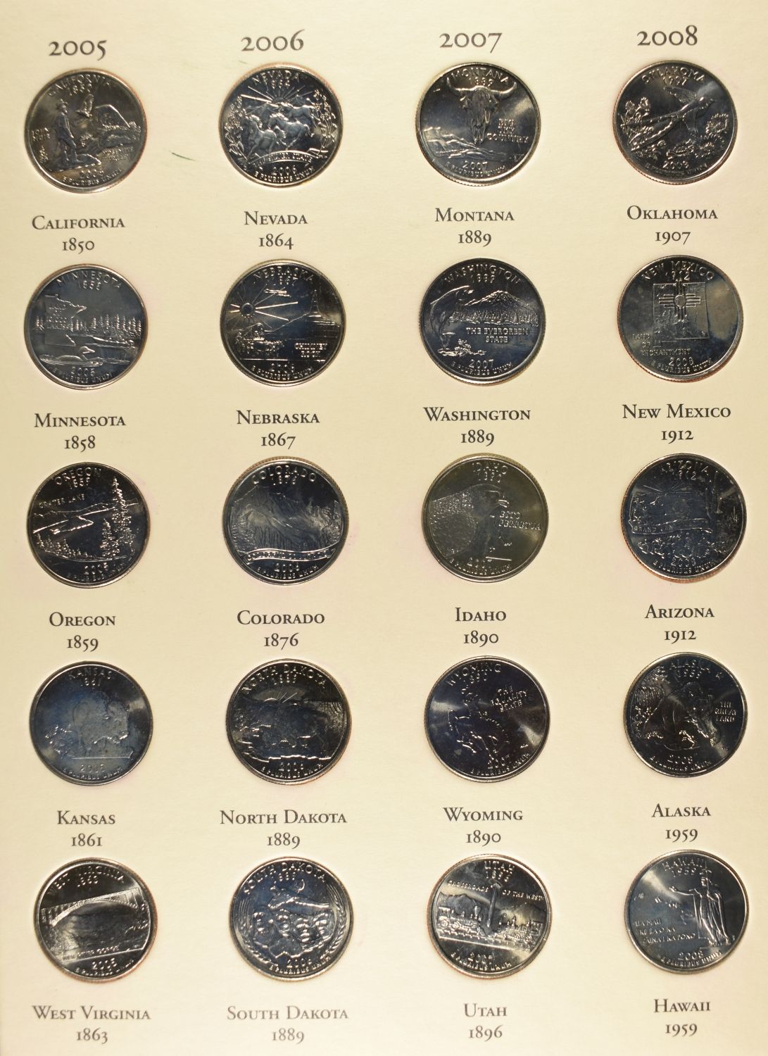 FIFTY STATE COMMEM QUARTERS COLLECTION