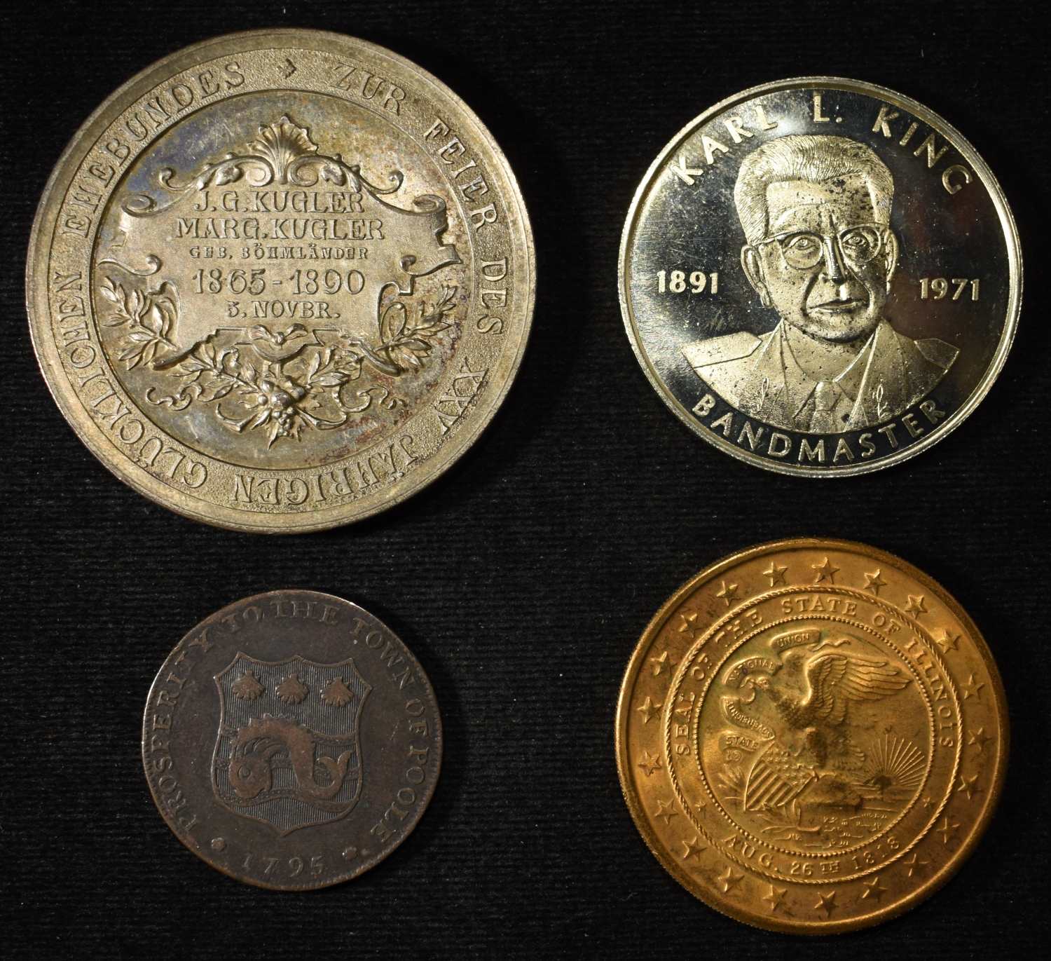 (50) MISC. TOKENS AND MEDALS