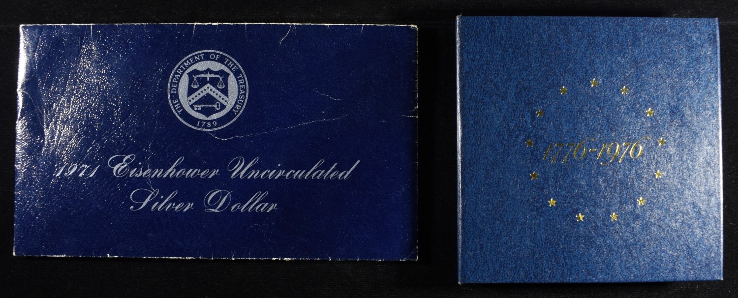 1976 SILVER PROOF SET & 1971 IKE SILVER DOLLAR