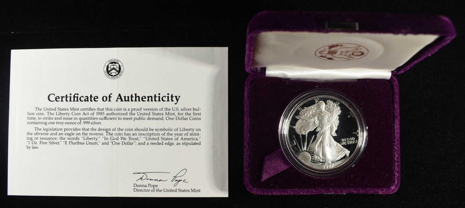 1987-S AMERICAN SILVER EAGLE PROOF
