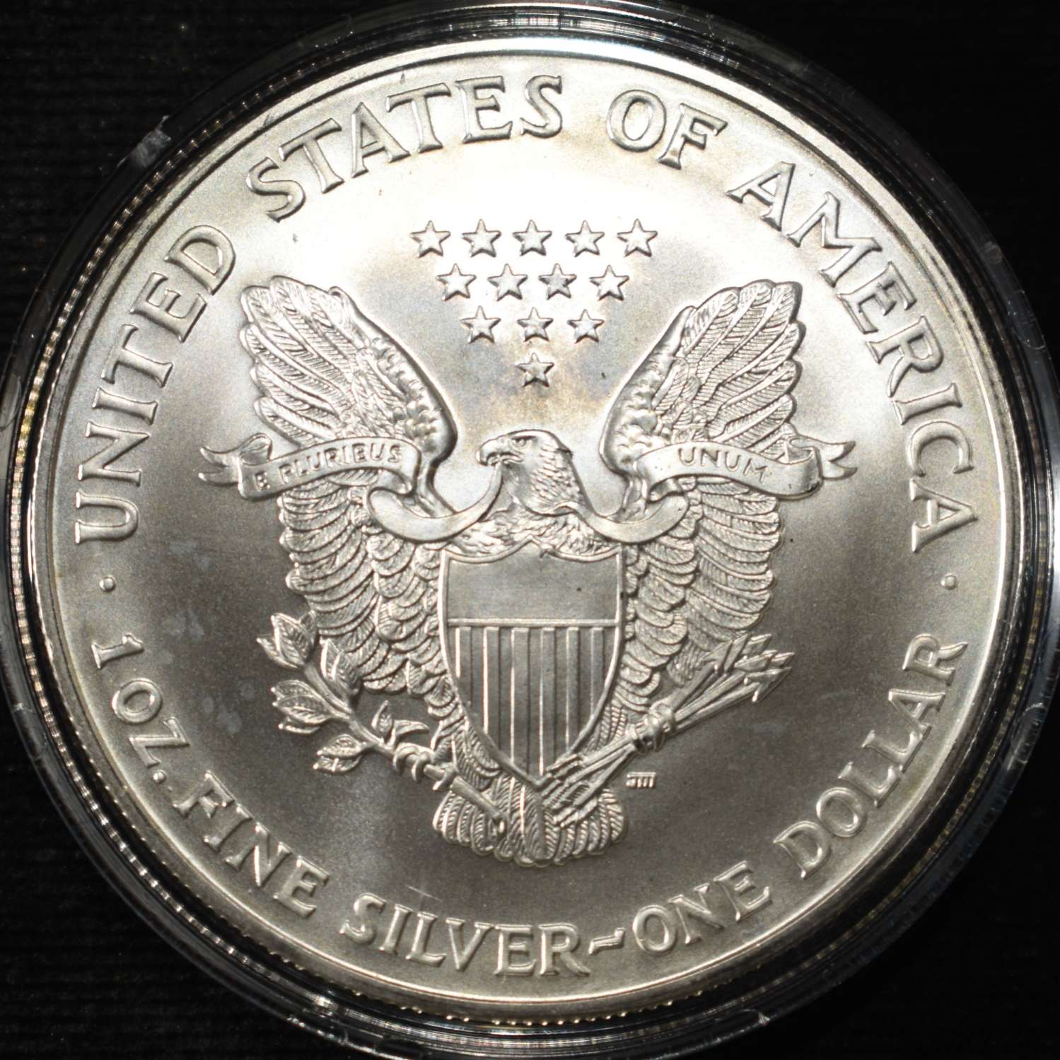 2002 AMERICAN SILVER EAGLE PAINTED MEMORIAL 9/11