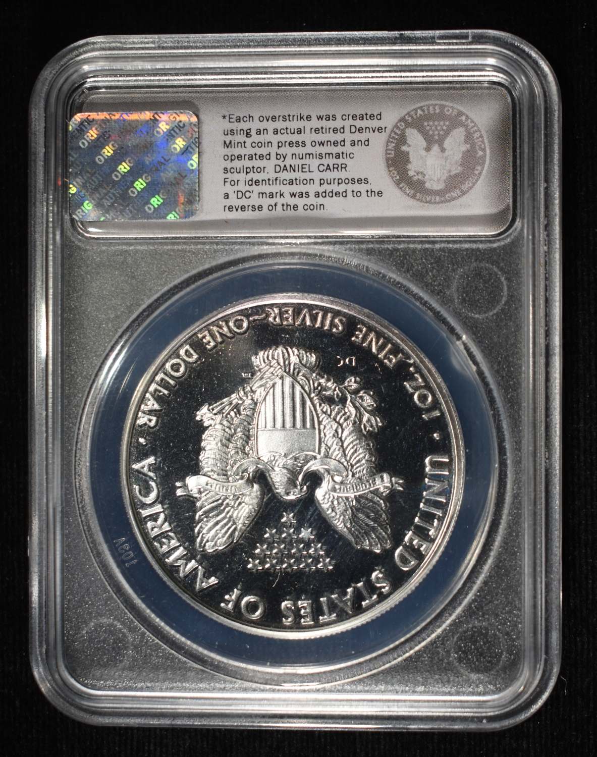 2009 ASE PROOFED OVERSTRIKE PRIVATELY MINTED