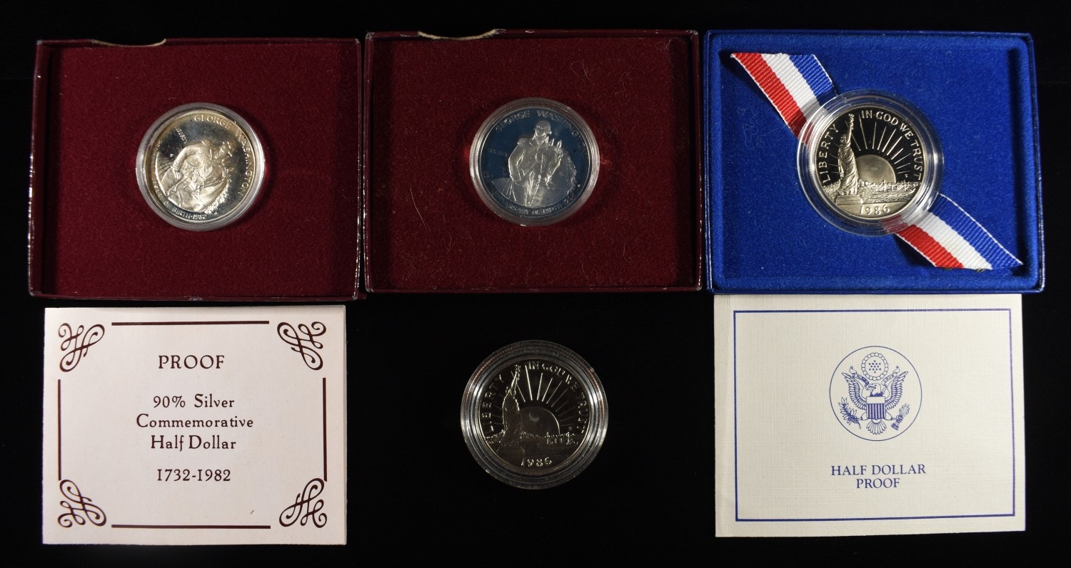 (4) COMMEM HALF DOLLARS