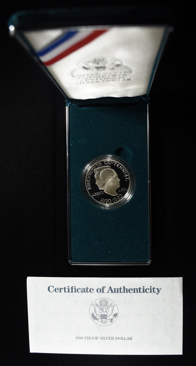 1990-P $1 COMMEM EISENHOWER PROOF