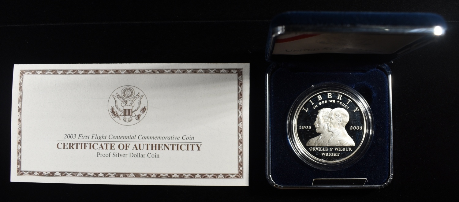 2003-P $1 COMMEM FIRST FLIGHT PROOF