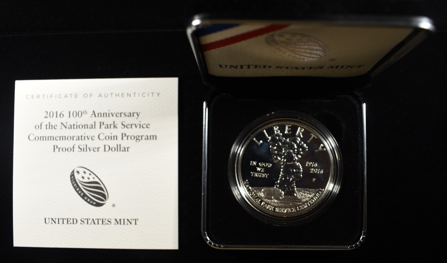 2016-P $1 COMMEM NATIONAL PARK SERVICE PROOF