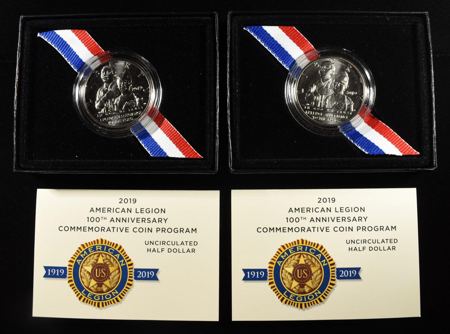 (2) 2019-D 50C COMMEMS AMERICAN LEGION