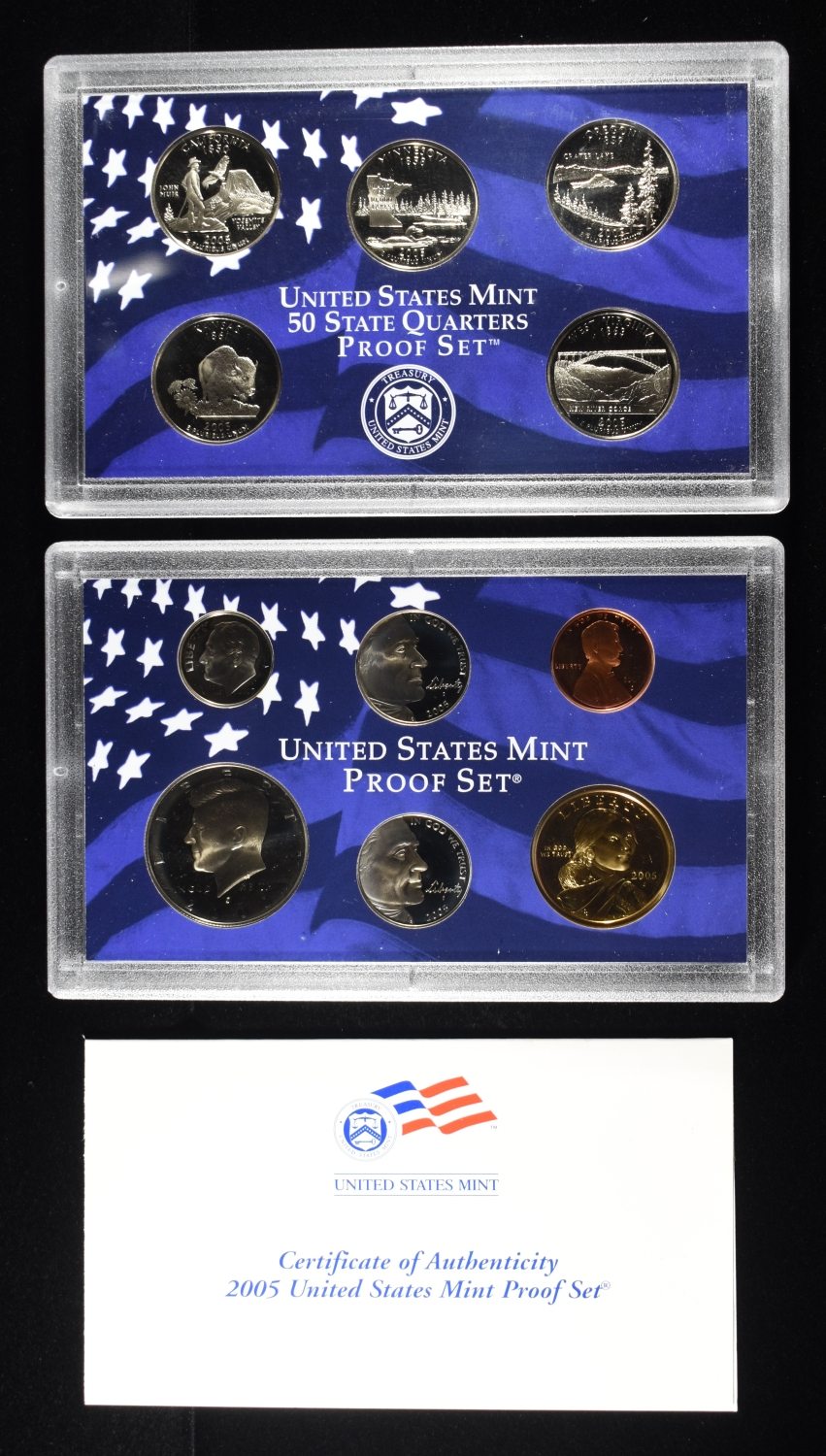 (5) 2005 MINT PROOF SETS