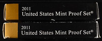 (2) 2011 US PROOF SETS. LEADERS IN ON-LINE AUCTIONS ESTIMATE $100 - $150.