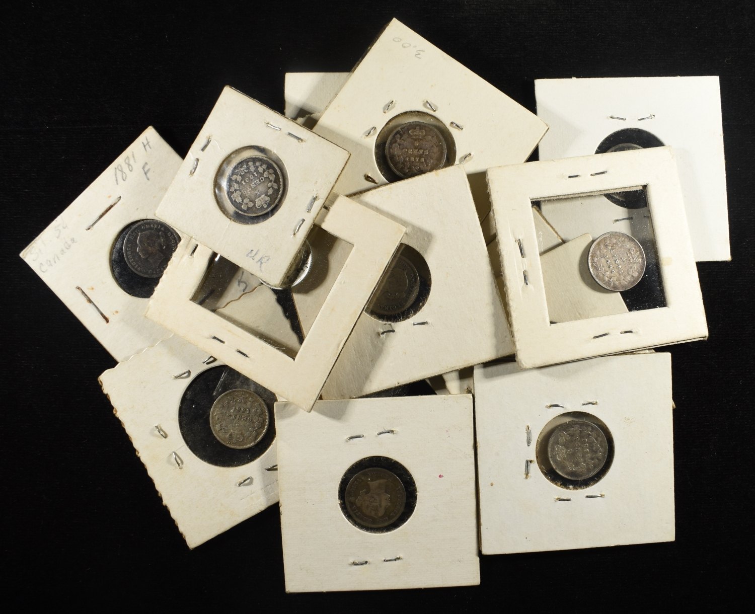 (15) 92.5% SILVER CANADIAN 5 CENTS