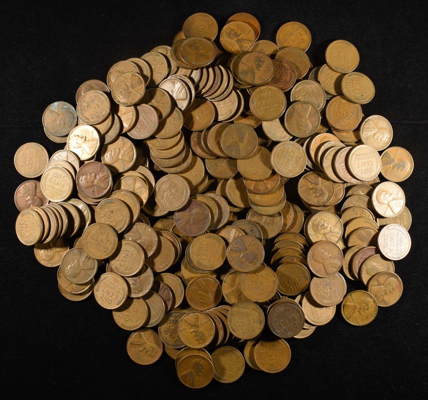 (250) WHEAT CENTS FROM THE 1930'S