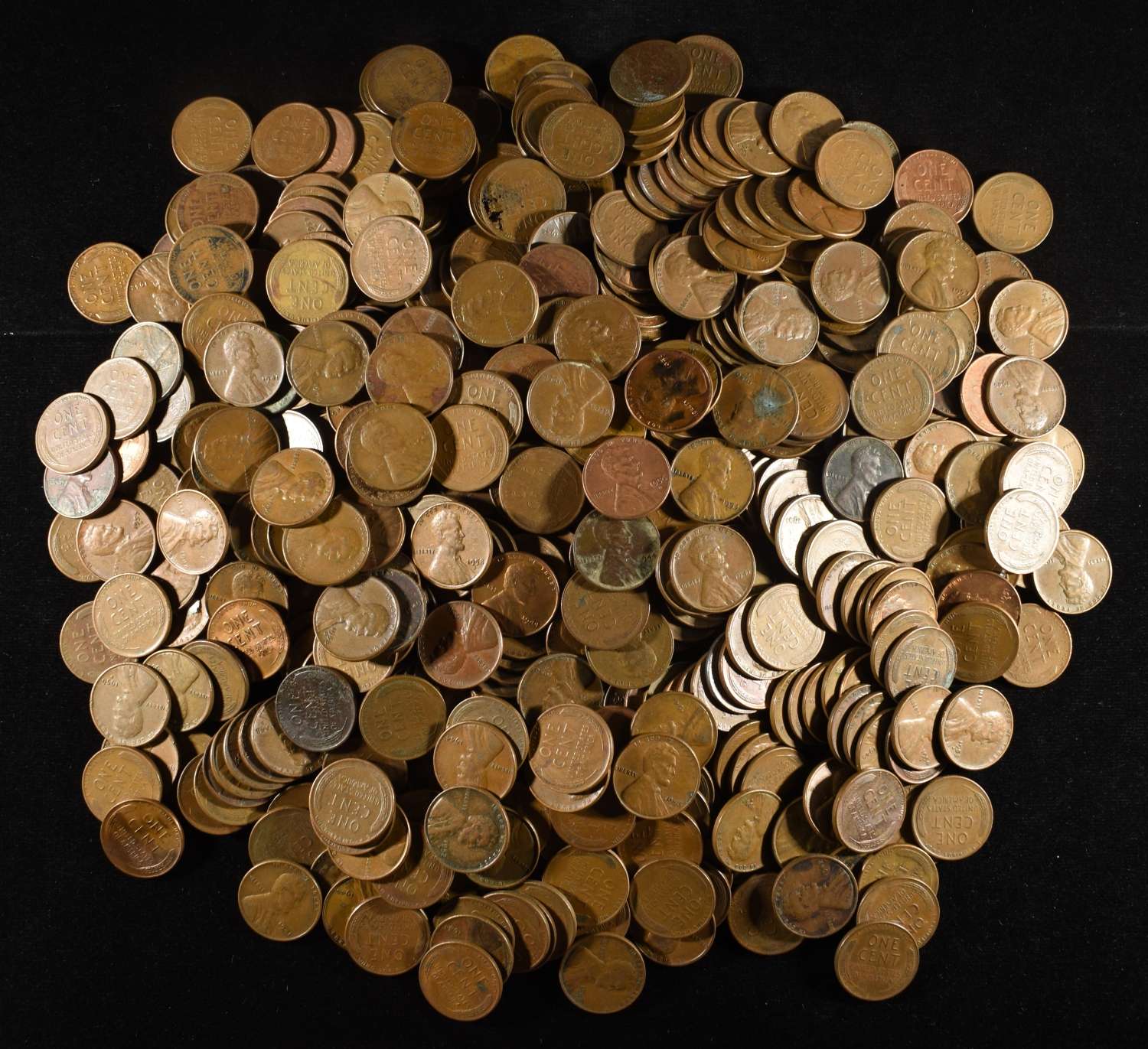 (500) 40'S & 50'S WHEAT CENTS