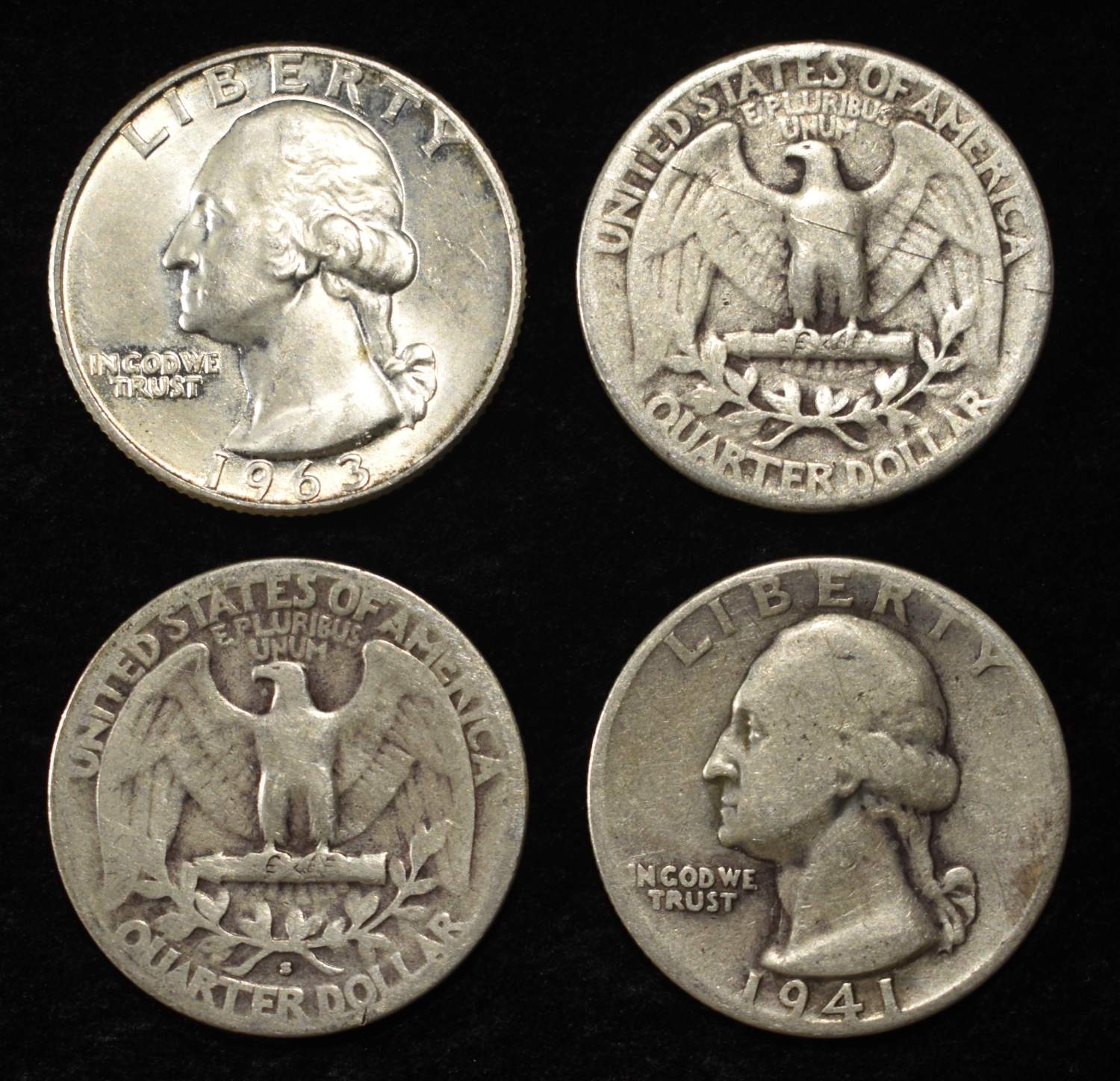 (20) 90% SILVER WASHINGTON QUARTERS