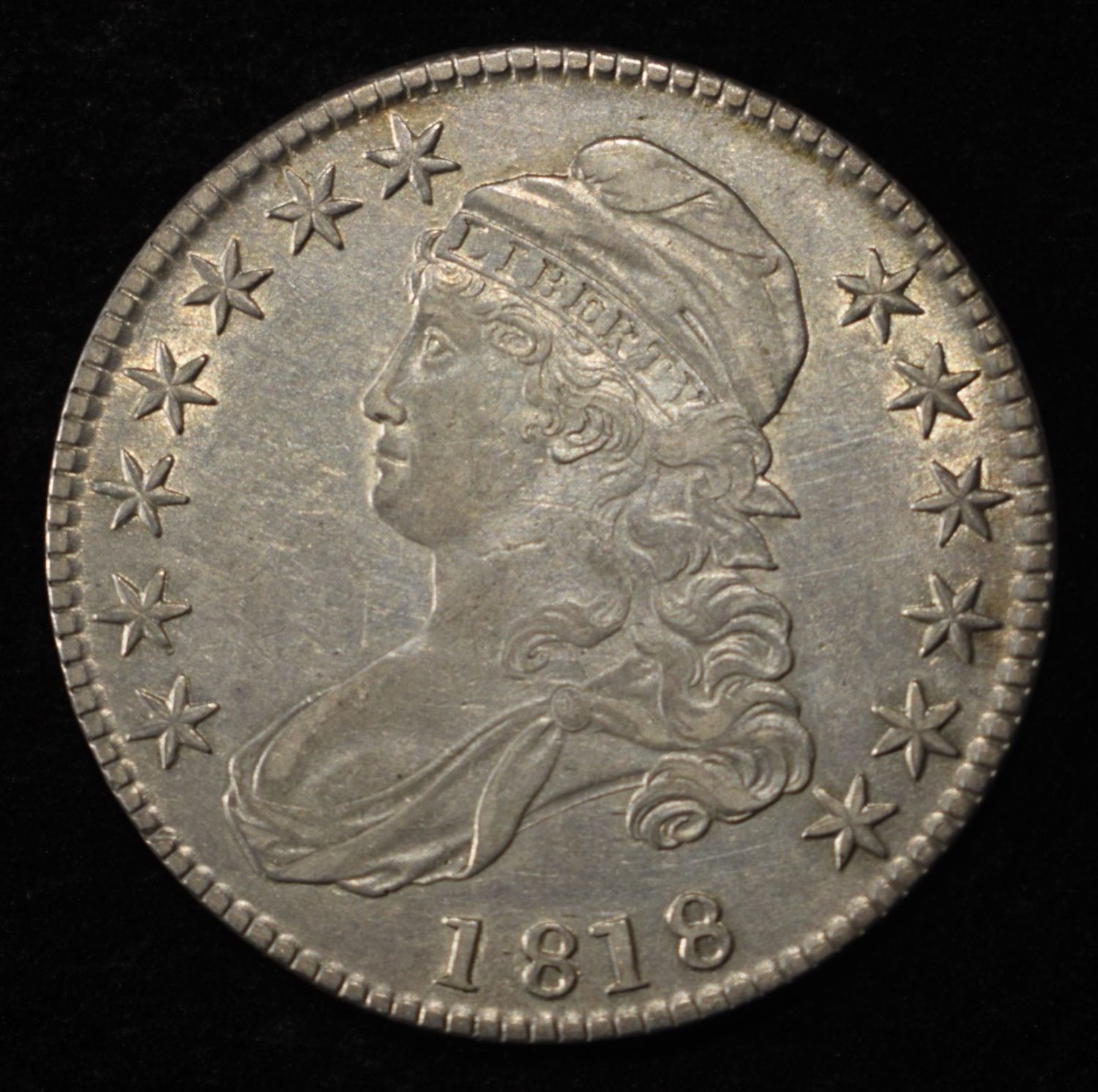 1818 BUST HALF DOLLAR CH AU