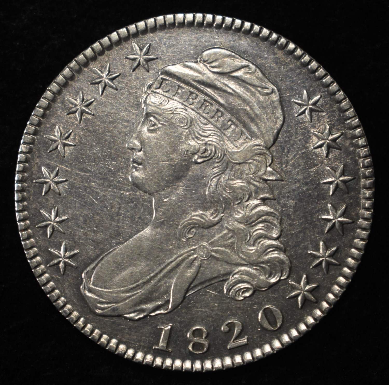 1820 BUST HALF DOLLAR CH AU