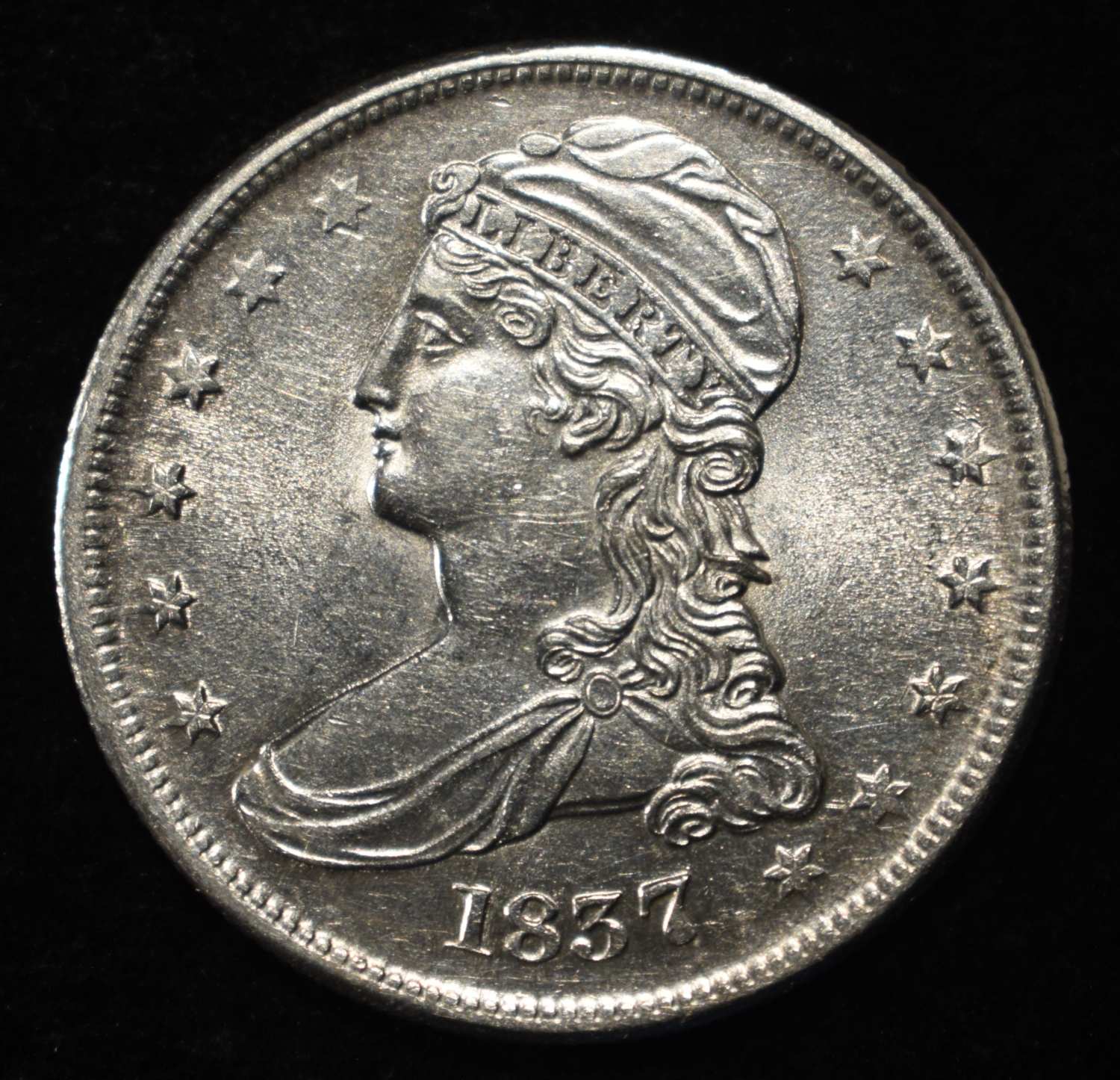 1837 BUST HALF DOLLAR BU