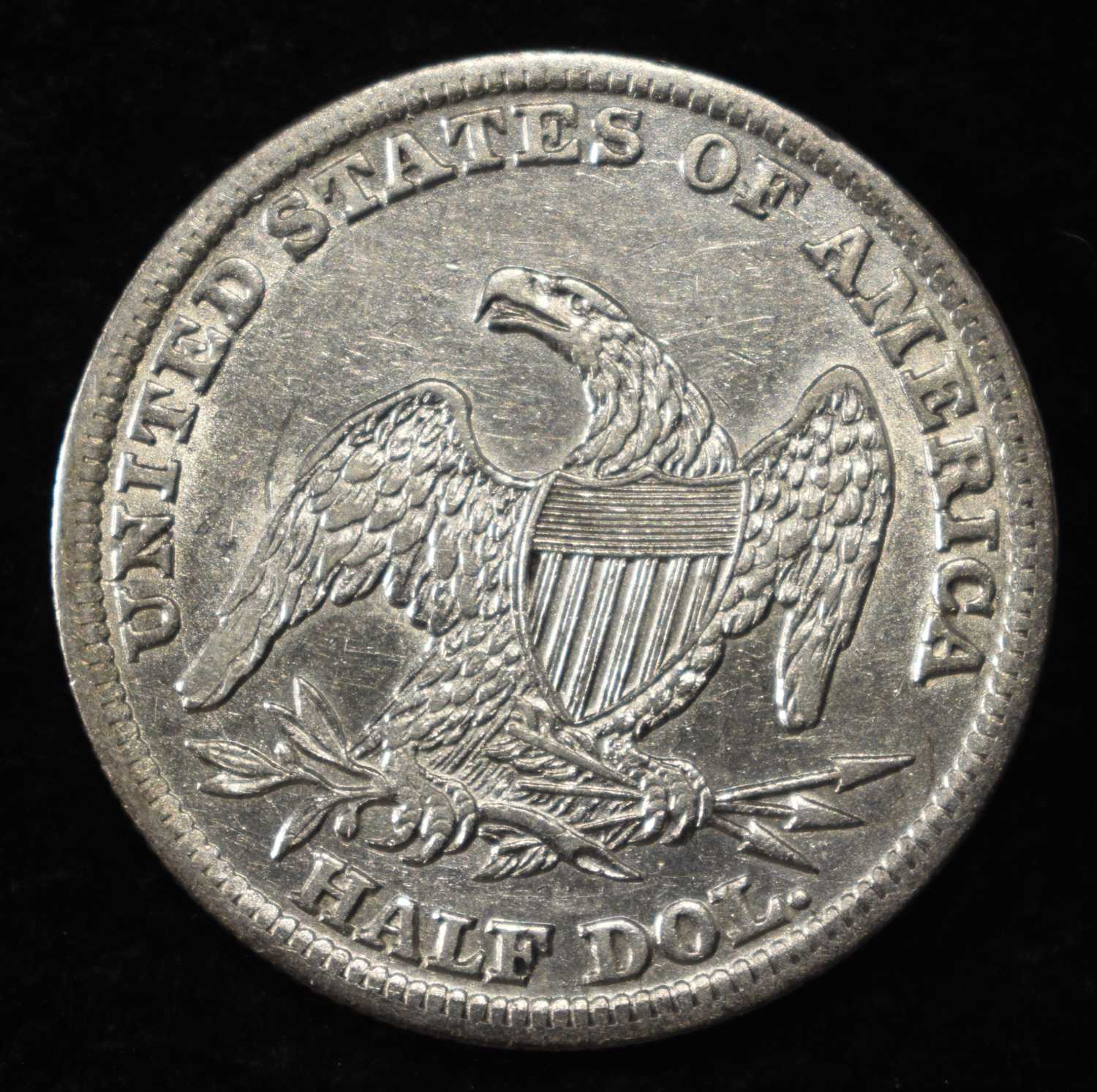 1838 BUST HALF DOLLAR AU/BU