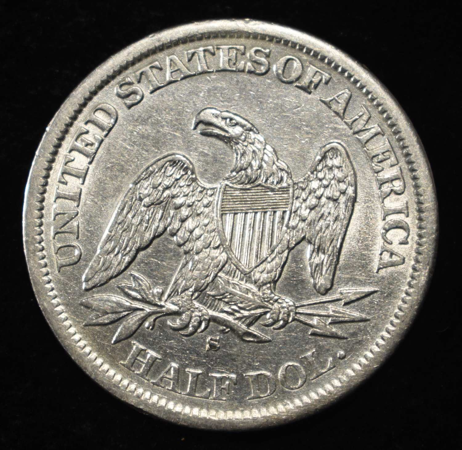 1863-S SEATED LIBERTY HALF DOLLAR AU/BU