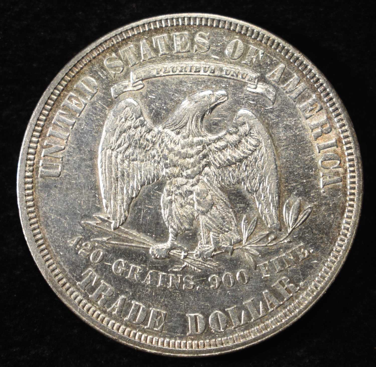1877 TRADE DOLLAR BU AU