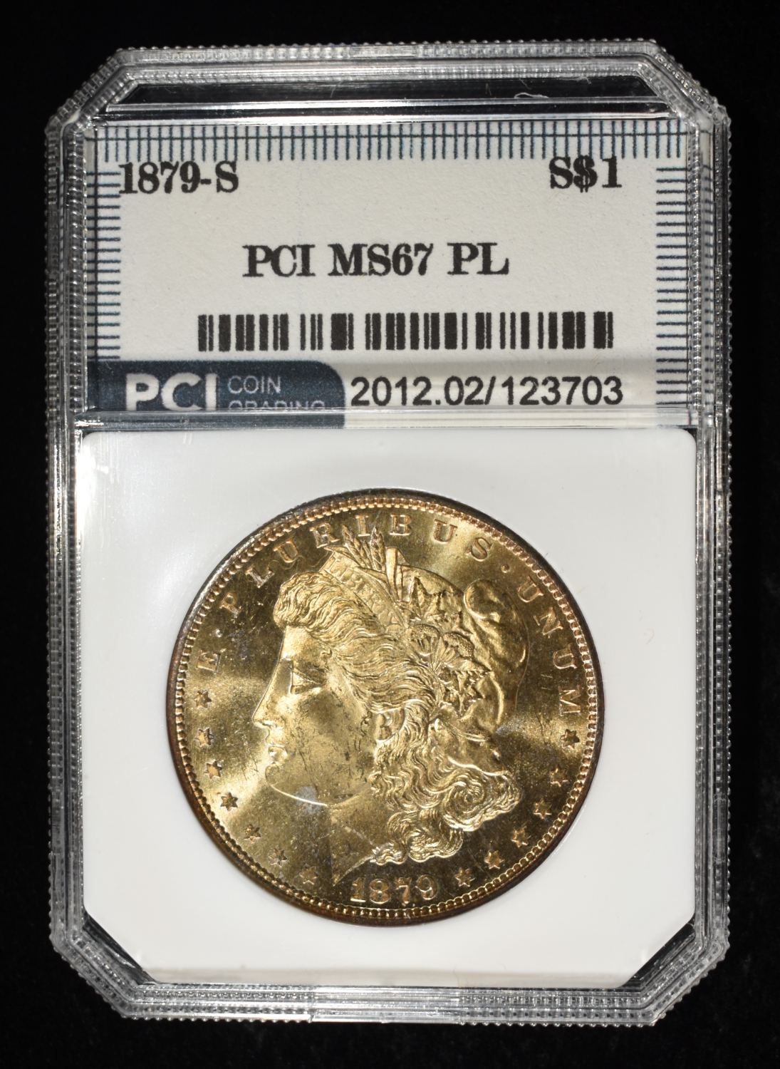 1879-S MORGAN DOLLAR PCI SUPERB GEM BU PL