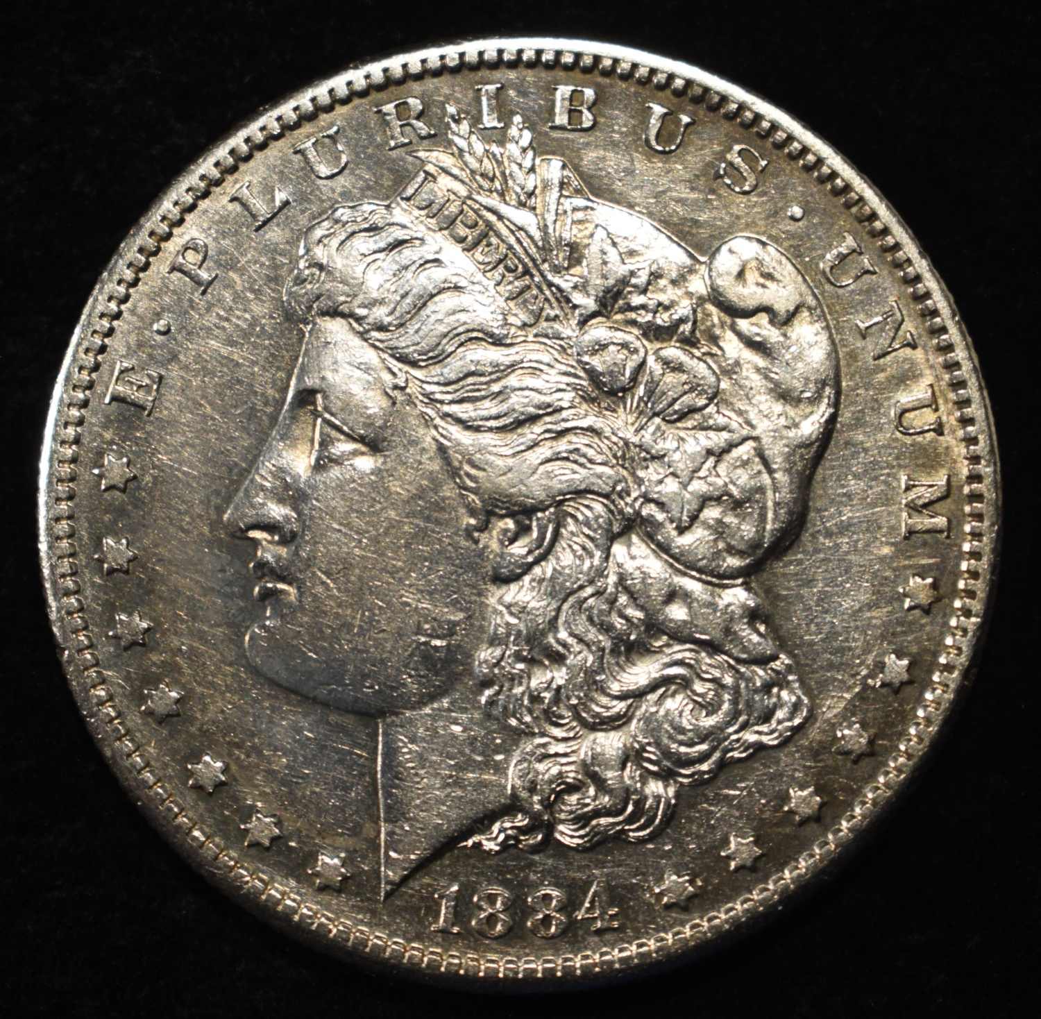 1884-S MORGAN DOLLAR CH AU