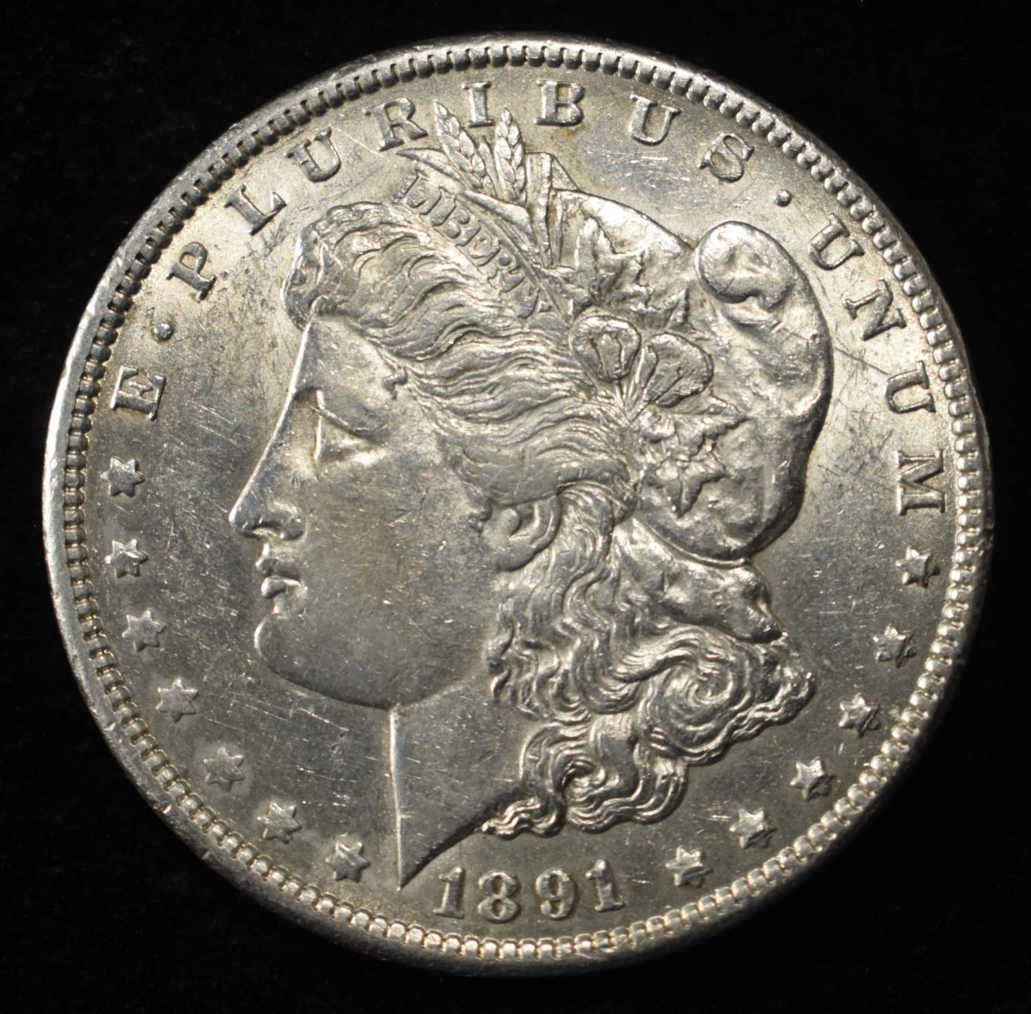 1891-CC MORGAN DOLLAR CH AU