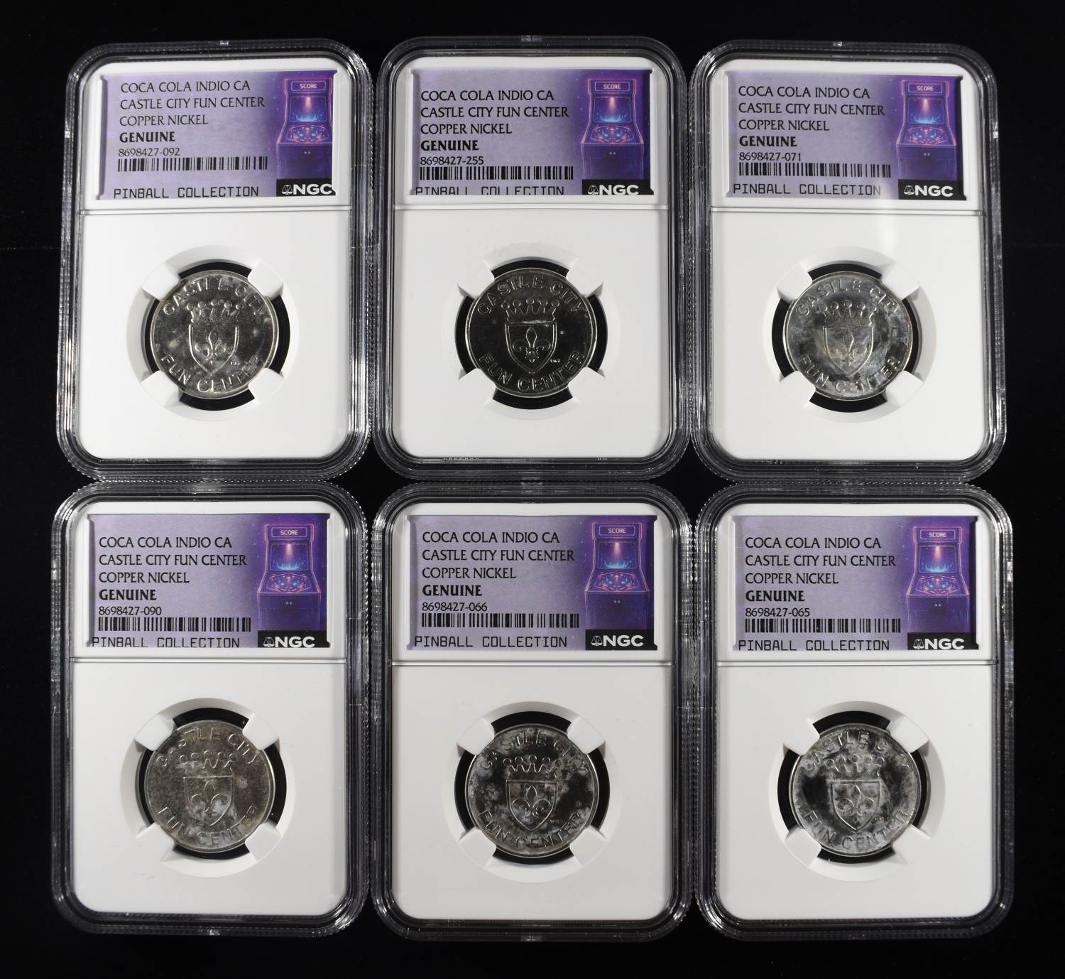 (6) COCA COLA INDIO CA NGC GENUINE