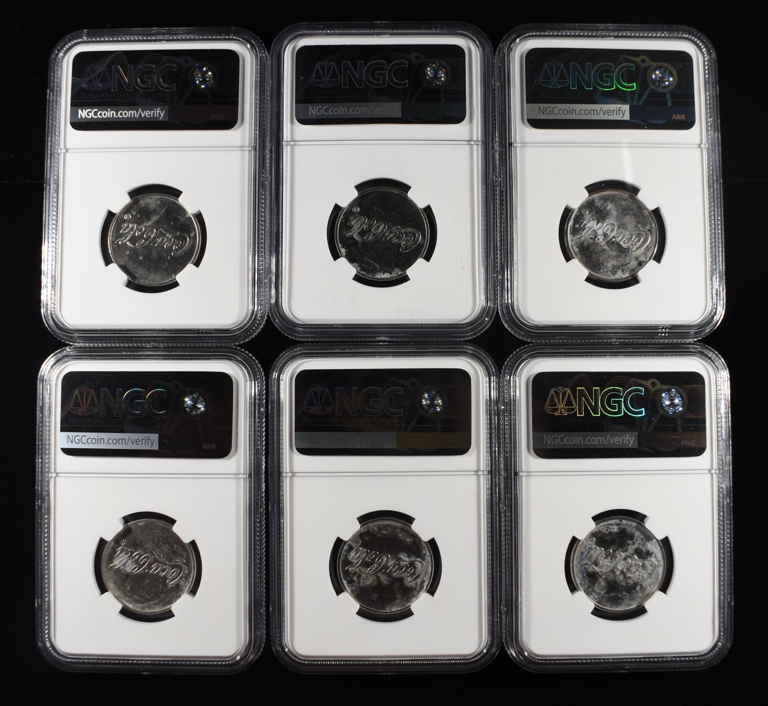 (6) COCA COLA INDIO CA NGC GENUINE