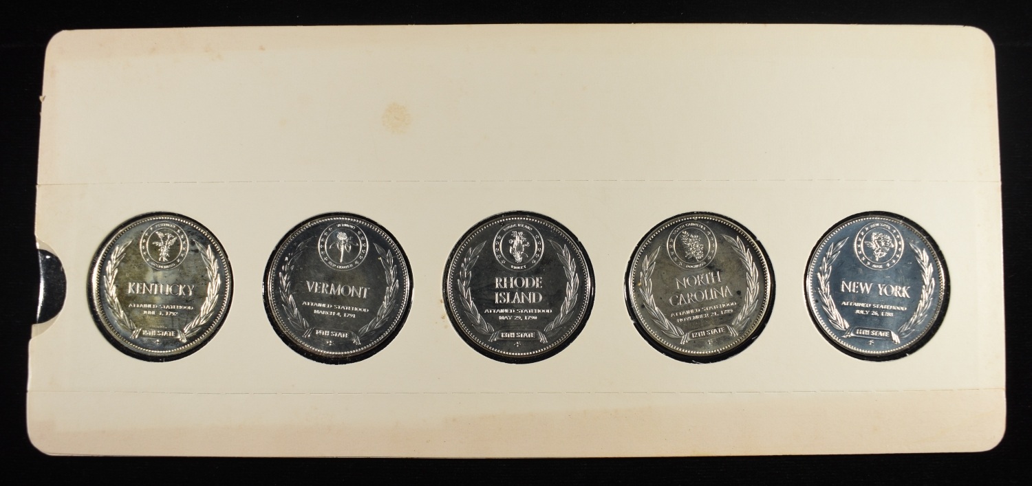 FRANKLIN MINT STATES OF UNION SERIES SILVER PROOFS