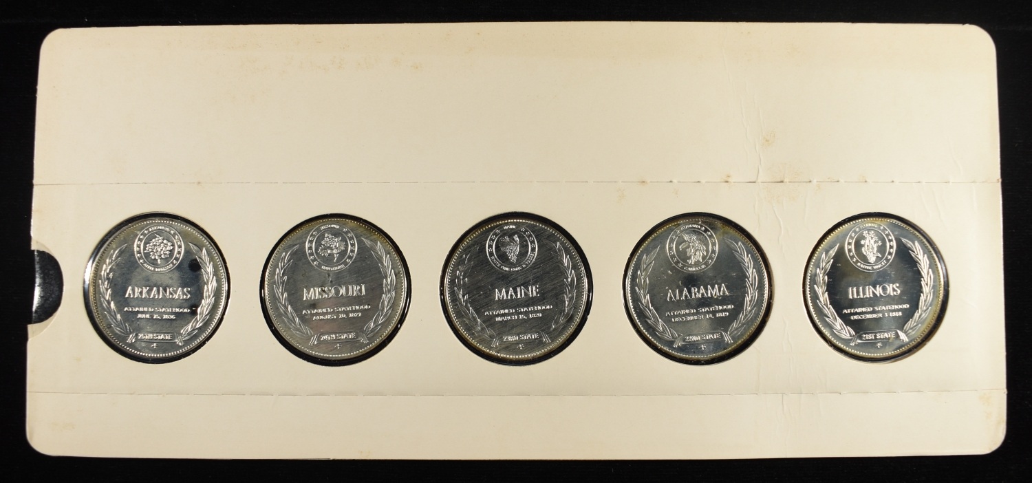 FRANKLIN MINT STATES OF UNION SERIES SILVER PROOFS