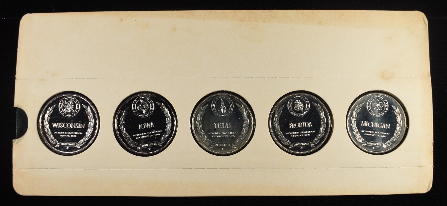 FRANKLIN MINT STATES OF UNION SERIES SILVER PROOFS
