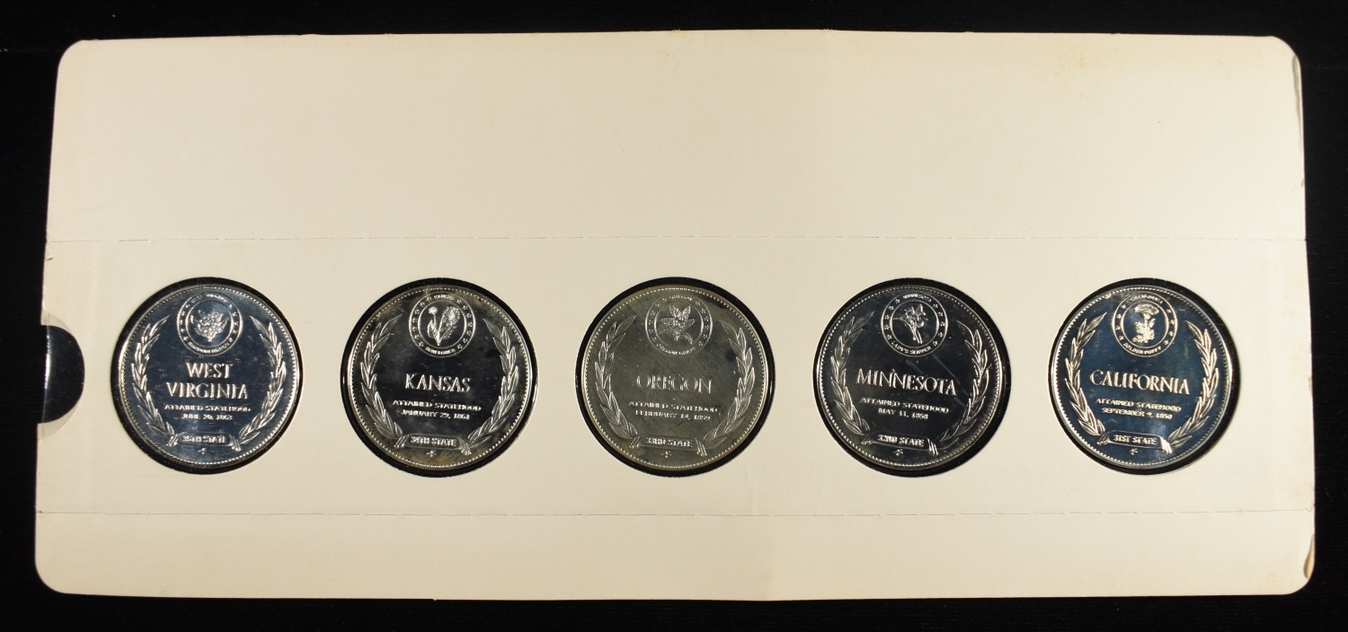 FRANKLIN MINT STATES OF UNION SERIES SILVER PROOFS
