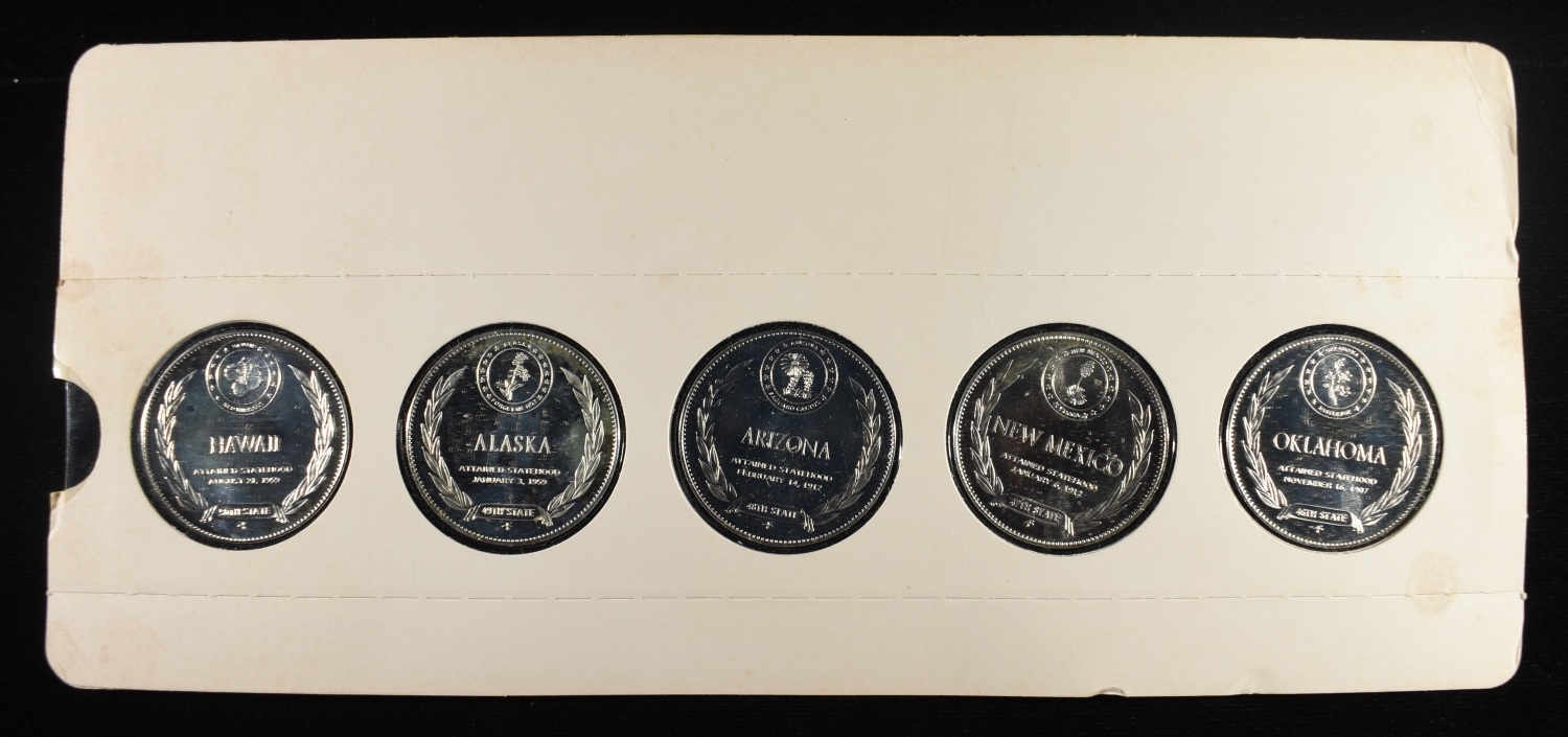 FRANKLIN MINT STATES OF UNION SERIES SILVER PROOFS