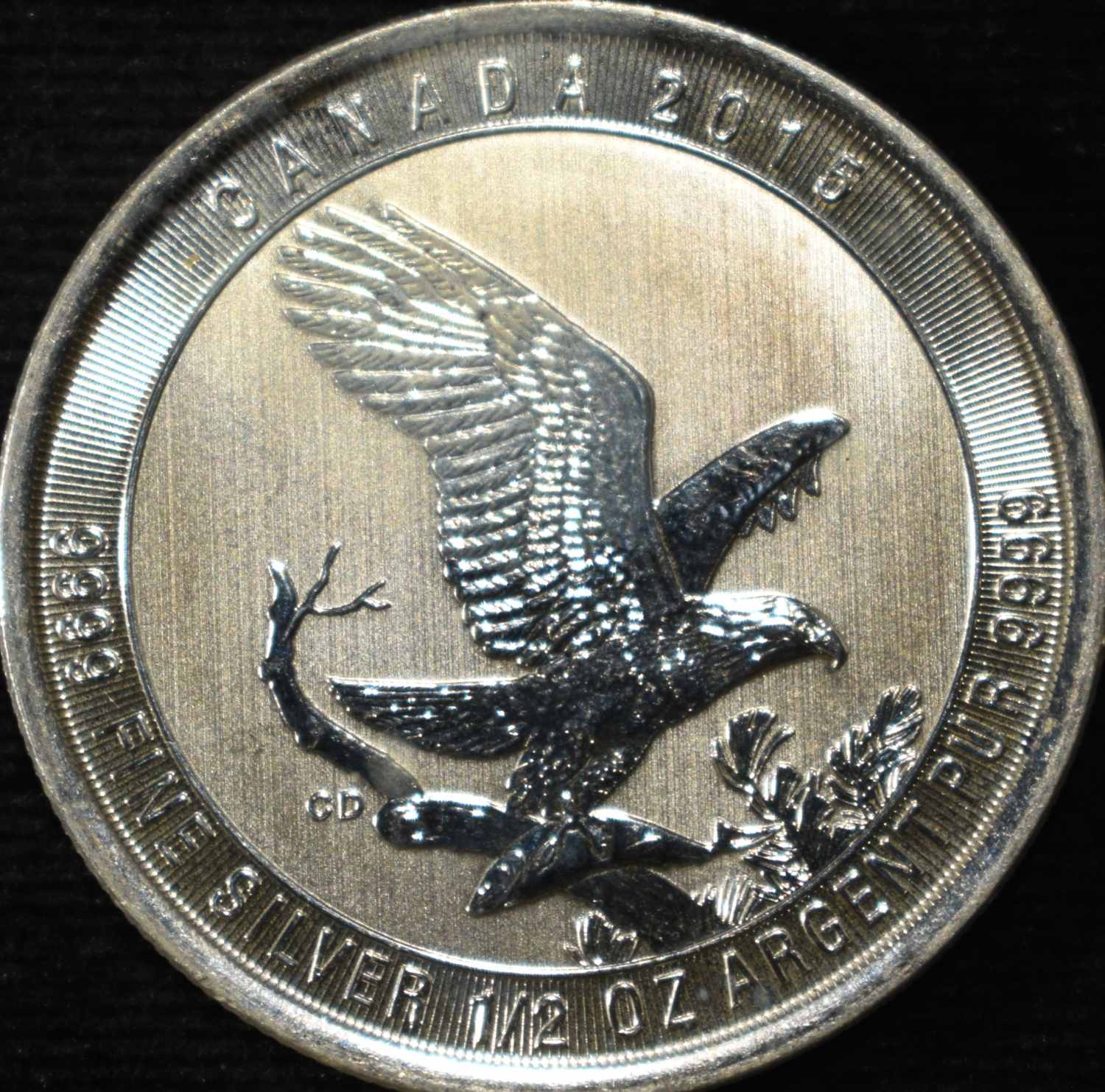 CANADIAN 1/2 OZ .999 SILVER ROUND