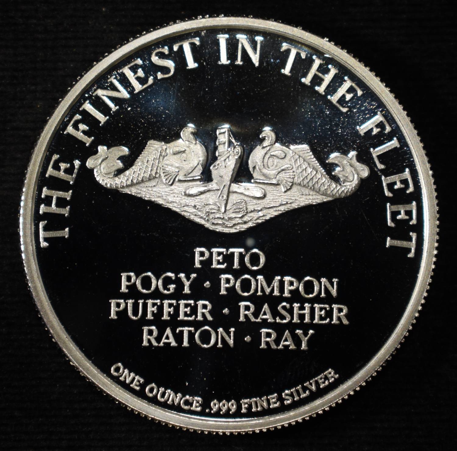 MANITOWOC SUBMARINES 1 OZ .999 SILVER ROUND