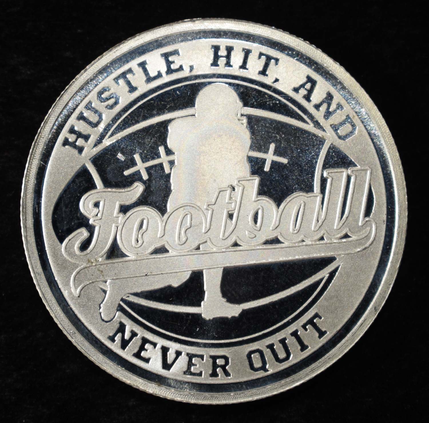FOOTBALL 1 OZ .999 SILVER ROUND