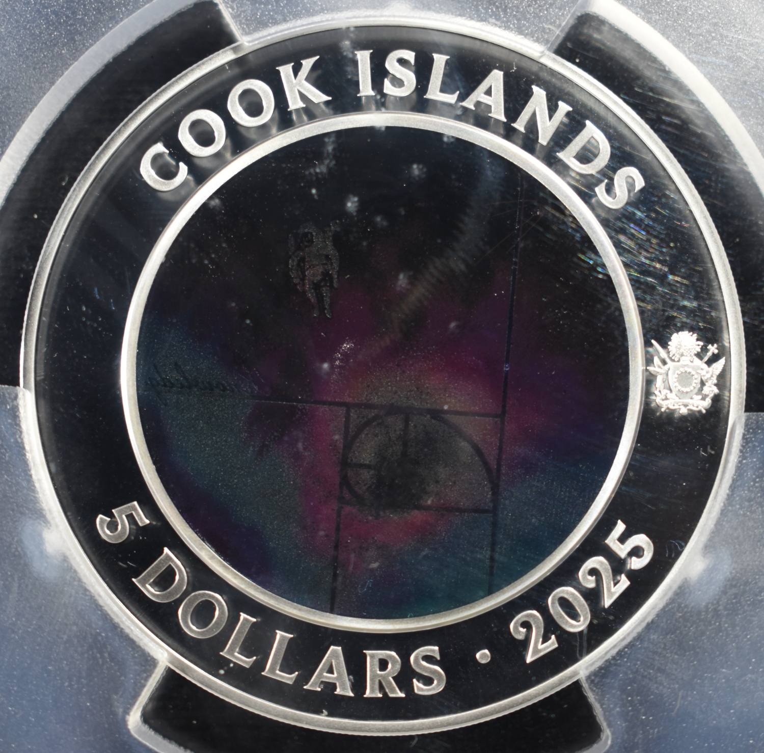 2025 COOK ISLANDS $5 GLASS & SILVER PCGS MS70