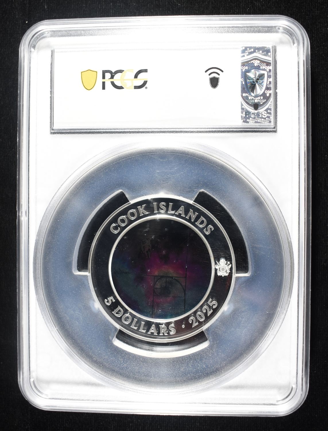 2025 COOK ISLANDS $5 GLASS & SILVER PCGS MS70